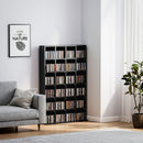 HOMCOM DVD CD Media Storage Rack, Video Display Unit, 89 x 130.5 cm, Black