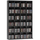 HOMCOM DVD CD Media Storage Rack, Video Display Unit, 89 x 130.5 cm, Black