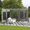 Outsunny 3x3(m) or 3x6m Pop Up Gazebo Side Panels with Windows, Grey
