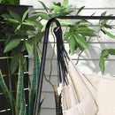 Outsunny Patio Hammock Chair w/ Stand, Hanging Chair w/ Cushion, Armrest