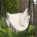 Outsunny Patio Hammock Chair w/ Stand, Hanging Chair w/ Cushion, Armrest