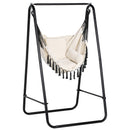 Outsunny Patio Hammock Chair w/ Stand, Hanging Chair w/ Cushion, Armrest