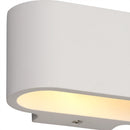 Ambleside Oval Wall Lamp 1 Light White Paintable