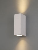 Ambleside Rectangular Wall Lamp 2 Light White Paintable