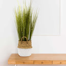 Wild Grass In A Wicker Basket