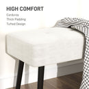 HOMCOM End of Bed Bench with Thick Padding and Steel Legs for Entryway