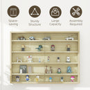 HOMCOM 5-Tier Wall Display Shelf Unit Cabinet w/ Shelves Glass Doors