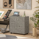Vinsetto 2-Tier Locking Filing Cabinet Office Storage Cabinet