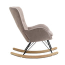 Livingandhome Light Brown Terry Cloth Rocking Chair