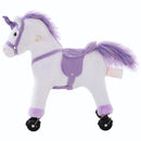 HOMCOM Children's  Ride on Unicorn - Purple and White