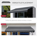 Outsunny  Retractable Sun Shade  3.5 x 2.5m - Grey