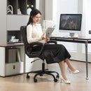 HOMCOM Faux Leather Desk Chair with Tilt Function for Home Office