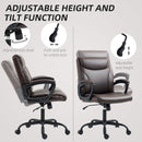 HOMCOM Faux Leather Desk Chair with Tilt Function for Home Office