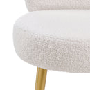 Livingandhome Cream Faux Fur Chair