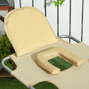 Outsunny Patio Foldable Sun Lounger 5 Level Adjustable Reclining Chair