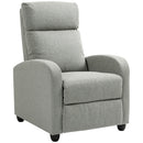 HOMCOM Linen Fabric Reclining Chair with Padded Seat, Light Grey
