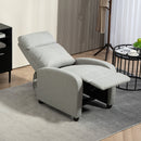 HOMCOM Linen Fabric Reclining Chair with Padded Seat, Light Grey