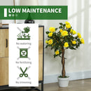 Outsunny Set of 2 90cm Artificial Rose Tree, Fake Decorative Plant