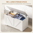 HOMCOM Storage Trunk for Living Room, with Safety Hinges, 80cm