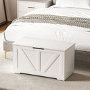 HOMCOM Storage Trunk for Living Room, with Safety Hinges, 80cm