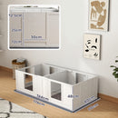 PawHut Whelping Box for Dogs with Whelping Pad, Two Room Design - White
