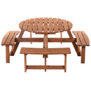 Outsunny Garden Picnic Bench 8 Seater