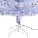 HOMCOM Artificial Fibre Optic Christmas Tree with Star Topper 6ft - White