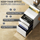 Vinsetto Steel File Cabinet with Lock and Wheels for Home Office