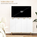 HOMCOM Sideboard Buffet Cabinet with Adjustable Shelves, White