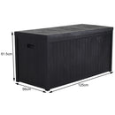 Garden Sanctuary Garden Cushion Storage Box Waterproof Black