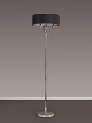 Banham Floor Lamp with 3 Lights Nickel & Black