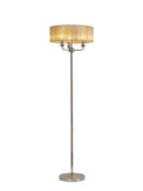 Banham Floor Lamp with 3 Lights Nickel & Bronze