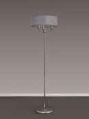 Banham Floor Lamp with 3 Lights Nickel  & Grey