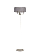 Banham Floor Lamp with 3 Lights Nickel  & Grey
