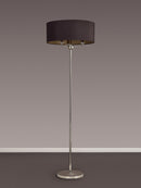 Banham Floor Lamp with 3 Lights Nickel & Black