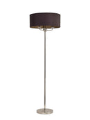Banham Floor Lamp with 3 Lights Nickel & Black