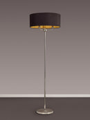 Banham Floor Lamp with 3 Lights Nickel & Black