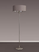Banham Floor Lamp with 3 Lights Nickel & Grey
