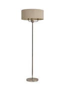 Banham Floor Lamp with 3 Lights Nickel & Ivory