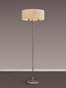 Banham Floor Lamp with 3 Lights Nickel & Ivory