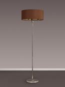 Banham Floor Lamp with 3 Lights Nickel & Cocoa