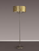 Banham Floor Lamp with 3 Lights Nickel & Gold