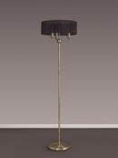 Banham Floor Lamp with 3 Lights Antique Brass & Black