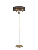 Banham Floor Lamp with 3 Lights Antique Brass & Black