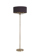 Banham Floor Lamp with 3 Lights Antique Brass & Black