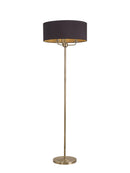 Banham Floor Lamp with 3 Lights Antique Brass & Black