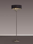 Banham Floor Lamp with 3 Lights Nickel & Black