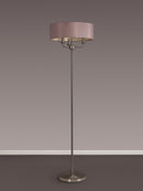 Banham Floor Lamp with 3 Lights Nickel & Taupe