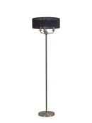 Banham Floor Lamp with 3 Lights Nickel & Black