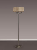 Banham Floor Lamp with 3 Lights Nickel & Bronze
